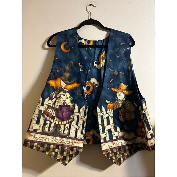 Vintage handmade  Halloween reversible vest size large - Picture 3 of 5